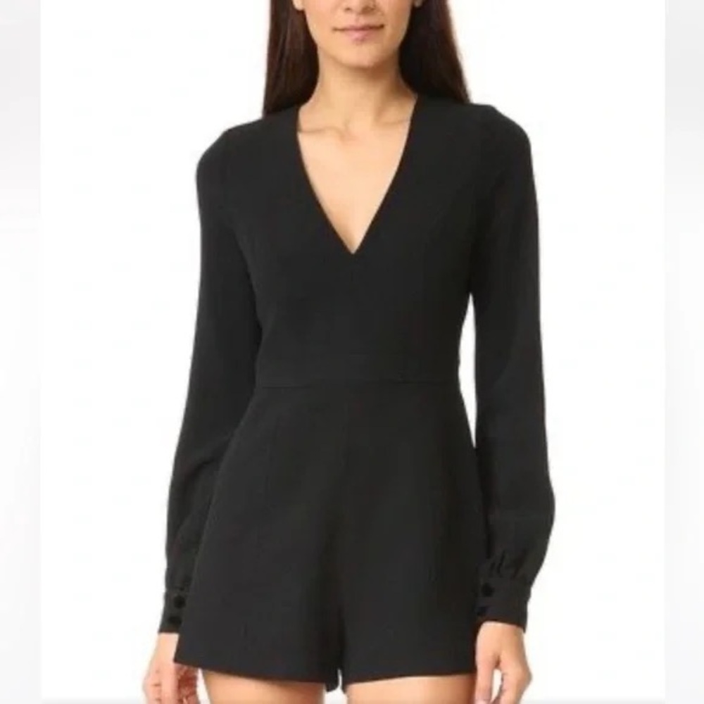 Alexis Black Long Sleeve Romper